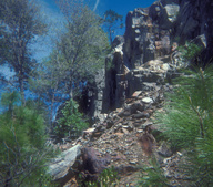 Metasedimentary cliff