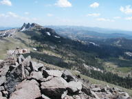 The summit of Basin Peak with Castle Peak in the distance